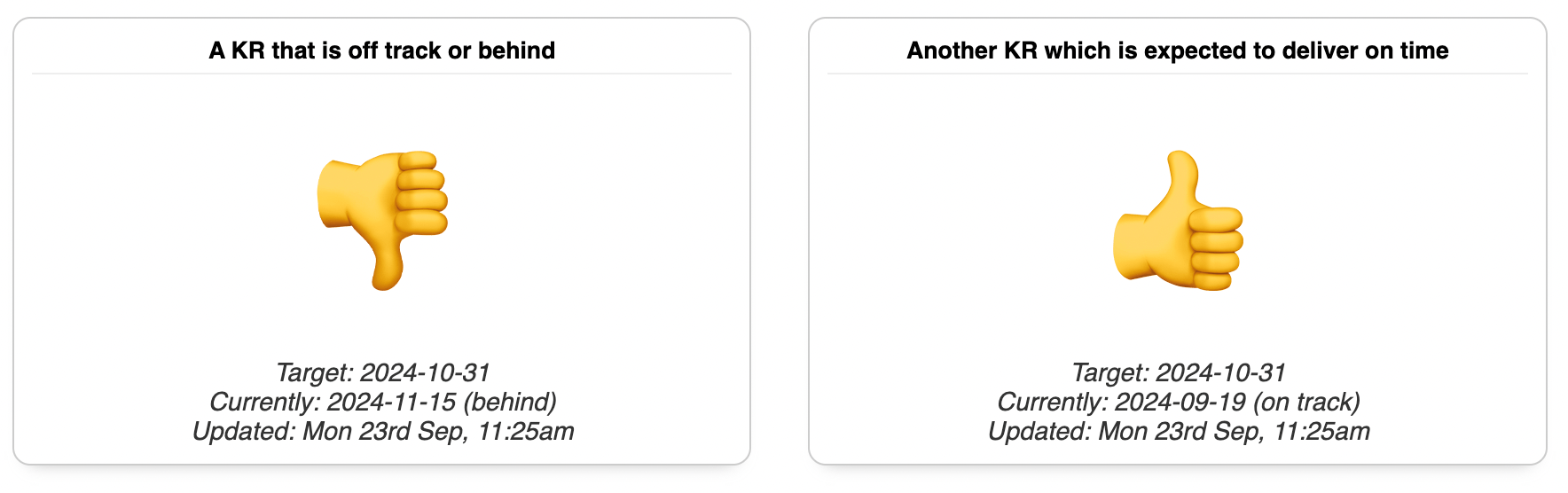 Great OKR examples - some badly written ones too!