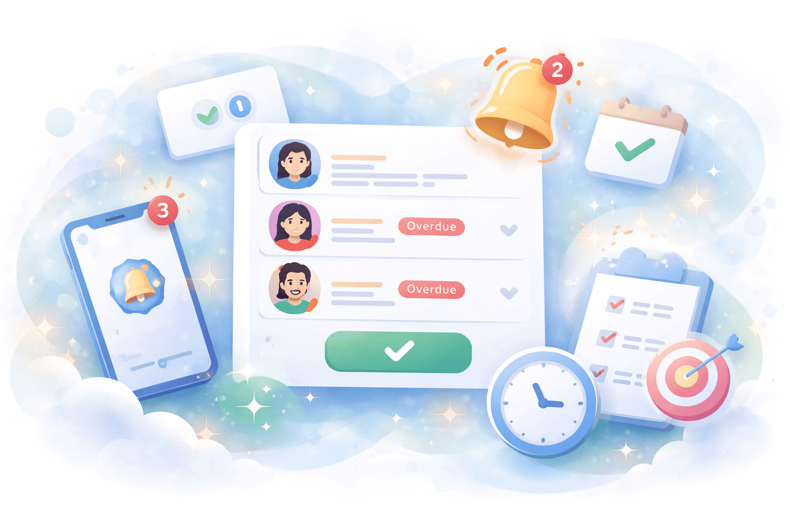 Check-ins and reminders