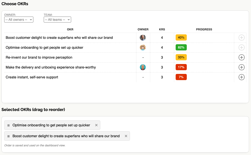 Picture of dashboard creation form