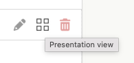 Picture of presentation view icon
