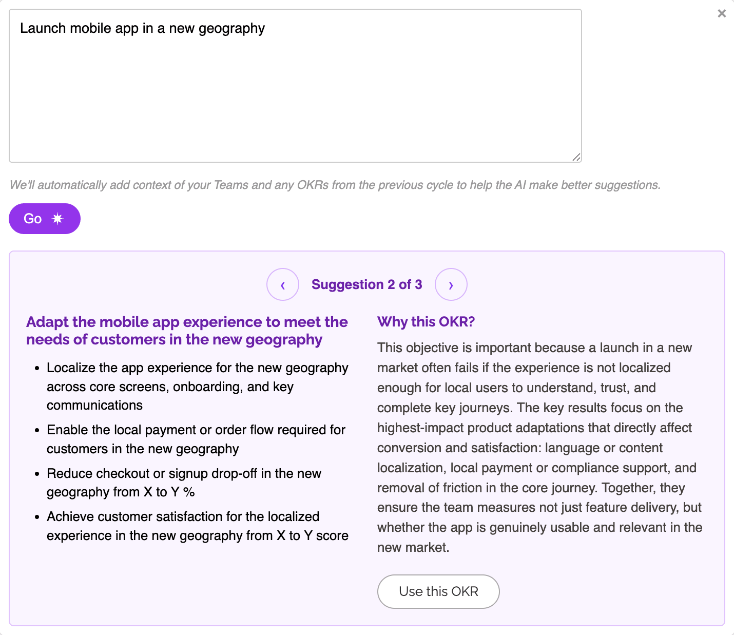 AI-powered OKR software